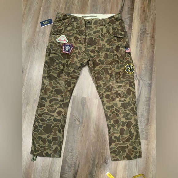 Polo Ralph Lauren Voyager Cargo Utility Camo Patchwork Pants Size 38x30 - Picture 1 of 12